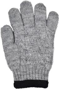 img 1 attached to Navy Girls' Cold Weather Knit Glove - Medium size, Waterproof & Stylish Accessory