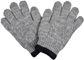 img 2 attached to Navy Girls' Cold Weather Knit Glove - Medium size, Waterproof & Stylish Accessory