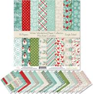 🌨️ miss kate cuttables 12"x12" winter wonderland pattern paper pack - specialized scrapbook paper collection with 16 single-sided sheets logo