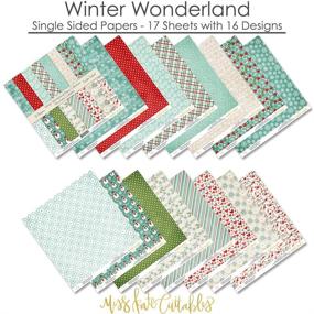 img 3 attached to 🌨️ Miss Kate Cuttables 12"x12" Winter Wonderland Pattern Paper Pack - Specialized Scrapbook Paper Collection with 16 Single-Sided Sheets