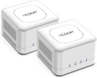 🔒 edup dual band ac1200m mesh wifi system: a key solution for whole home office coverage up to 6300 sq.ft., 70 device support - gigabit ethernet, high performance, pack of 2, in white (ep-ac2937) logo