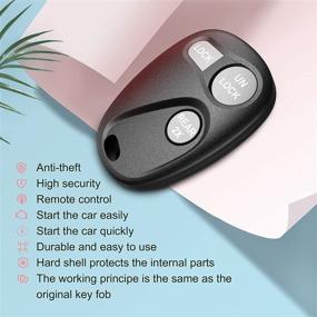 img 2 attached to VOFONO 3-Button Keyless Entry Remote Control Key Fob for Chevrolet Tahoe/Suburban/Yukon/Express (Fits 1996-2000 Tahoe, 1997-1999 Suburban, 1997-1999 Yukon, and 1997-2002 Express) ABO1502T 16245100-29, 16245105