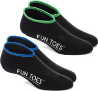 enhance your water sports experience with fun toes 2.5mm neoprene socks – perfect for scuba diving, snorkeling, paddling, and jet skiing! 2 pairs of fin socks for both women and men logo