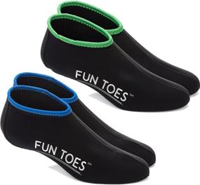 img 4 attached to Enhance Your Water Sports Experience with FUN TOES 2.5MM Neoprene Socks – Perfect for Scuba Diving, Snorkeling, Paddling, and Jet Skiing! 2 Pairs of Fin Socks for Both Women and Men