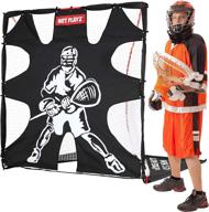 net playz 6 x 6 x 6 feet lacrosse goal - easy installation, lightweight, foldable, portable with carry bag - fiberglass frame, bonus target pane included logo