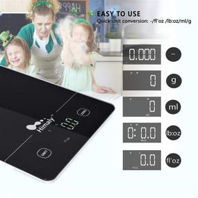 img 2 attached to 🍳 11 lbs/5kg Digital Kitchen Scale for Cooking and Baking - Multifunction Food and Liquid Weight Scale with 4 Units, Easy Clean Tempered Glass Panel, LED Display