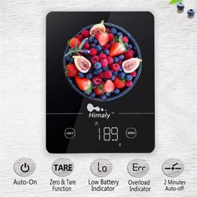 img 3 attached to 🍳 11 lbs/5kg Digital Kitchen Scale for Cooking and Baking - Multifunction Food and Liquid Weight Scale with 4 Units, Easy Clean Tempered Glass Panel, LED Display