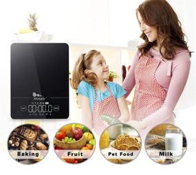 img 1 attached to 🍳 11 lbs/5kg Digital Kitchen Scale for Cooking and Baking - Multifunction Food and Liquid Weight Scale with 4 Units, Easy Clean Tempered Glass Panel, LED Display