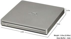 img 2 attached to 📀 Pioneer BDR-XS07S: Portable 6X Blu-ray Burner with USB Cable - Burn CD DVD BD DL BDXL Discs, Externally