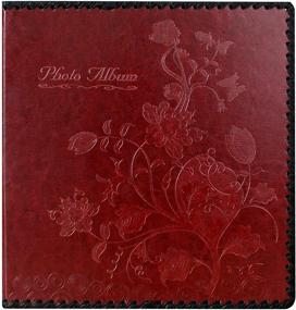 img 4 attached to 📸 Beautyus Leather Family Photo Album Book | Wine Red | Holds 3x5, 4x6, 5x7, 6x8, 8x10 Photos