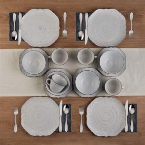 img 1 attached to 🍽️ Pfaltzgraff Isabella: Exquisite White Dinnerware Set for a Timeless Dining Experience