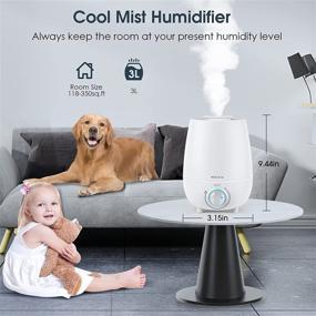 img 3 attached to Humidifiers Ultrasonic Humidifier Essential 360°Nozzle