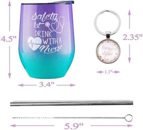 img 3 attached to 👩 Nurse Gift Ideas for Women - Hilarious Nurse Graduation and Appreciation Gift Set with Cute Wine Tumbler, Lid, and Straw - Perfect Nurse Gifts for College Students, Nurse Practitioners, and RNs