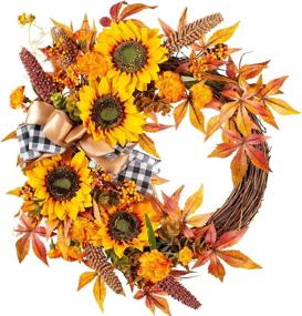 img 4 attached to WANNA CUL Sunflowers Carnations Thanksgiving Decoration