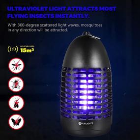 img 3 attached to 🪰 YUNLIGHTS Electric Fly Killer: Plug-in Mosquito Bug Zapper for Effective Insect Control Indoor & Outdoor - 7w Powerful Flying Insect Trap Lamp!