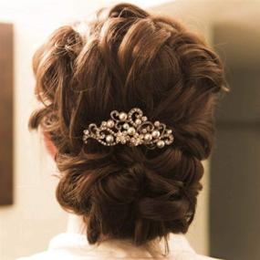 img 3 attached to 💎 Stunning Rhinestone Decorated Bride Wedding Hair Combs - Gorgeous Bridal Hair Accessories for Bridesmaids in Elegant Silver