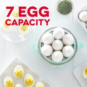img 3 attached to 🥚 Dash Express Electric Egg Cooker: Cook Perfect Hard Boiled, Poached, Scrambled, or Omelets with Auto Shut Off - 7 Egg Capacity, 360-Watt, Aqua