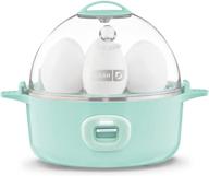 🥚 dash express electric egg cooker: cook perfect hard boiled, poached, scrambled, or omelets with auto shut off - 7 egg capacity, 360-watt, aqua логотип