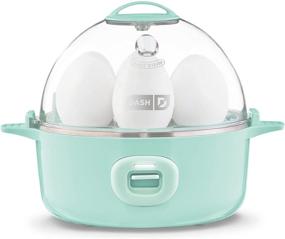 img 4 attached to 🥚 Dash Express Electric Egg Cooker: Cook Perfect Hard Boiled, Poached, Scrambled, or Omelets with Auto Shut Off - 7 Egg Capacity, 360-Watt, Aqua