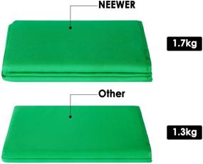 img 1 attached to Neewer 9x13ft Muslin Photography Backdrop Green Screen with 3 Clamps - Ideal for Photo Studio
