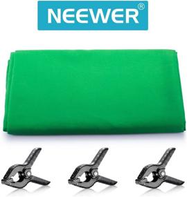 img 3 attached to Neewer 9x13ft Muslin Photography Backdrop Green Screen with 3 Clamps - Ideal for Photo Studio