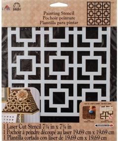 img 1 attached to FolkArt Handmade Charlotte Laser Stencils 4379 🎨 – Square Revival Patterns for Perfect DIY Crafts