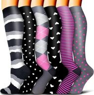 🧦 copper medical compression socks for women and men - optimal support for running, athletics, nursing, and travel (pack of 6) logo