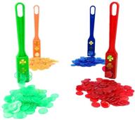 🔮 yuanhe bingo magnetic wand - 4set with 100 chips in red, green, yellow, and blue colors логотип