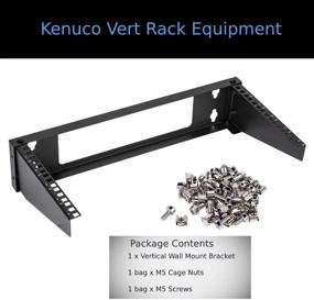 img 1 attached to 🗄️ Kenuco 4U Vertical Steel Server Rack - 19 Inch Wall Mountable | Black