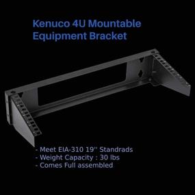 img 3 attached to 🗄️ Kenuco 4U Вертикальный стальной серверный стойка - 19 дюймов крепится к стене | Черный