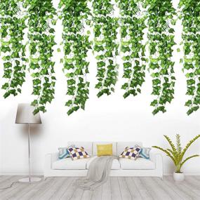 img 2 attached to KASZOO 84Ft 12 Pack Artificial Ivy Garland: Lush Greenery for Home, Garden, Office, and Weddings