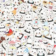 🐼 adorable panda-themed scrapbooking stickers set - 320pcs diy crafts embellishment for journal planner and diary logo