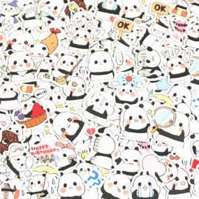 img 4 attached to 🐼 Adorable Panda-themed Scrapbooking Stickers Set - 320pcs DIY Crafts Embellishment for Journal Planner and Diary