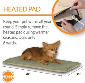 img 3 attached to 🐾 Cozy and Convenient: K&amp;H Pet Products Heated Thermo-Pet Mat Reversible Pet Bed for Dogs and Cats