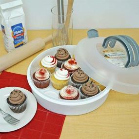 img 1 attached to Southern Homewares 3-in-1 Plastic Cake Holder - Versatile Dessert Carrier for Cakes, Pies, Cupcakes, and Muffins