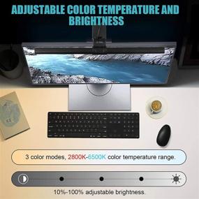 img 2 attached to Enhance Your Computer Viewing Experience with the Computer Monitor Light 🖥️ Bar: Adjustable Brightness and Color Temperature, Eye-Protecting LED Lamp for Home Office