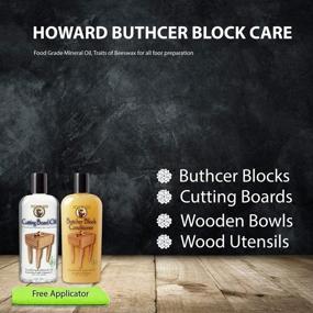 img 3 attached to 🪓 Howard Butcher Block Conditioner and Cutting Board Oil 12 oz - Food Grade Conditioner and Oil. Ideal for Heavy Use Cutting Boards and Utensils. Rehydrate Your Cutting Blocks easily!