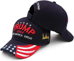 img 3 attached to Trump 2024 Hat: Show your Support with this Donald Trump 2024 Cap - Keep America Great, MAGA USA Embroidery, Adjustable Baseball Cap