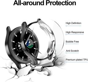 img 3 attached to [6+6] Набор: Чехол для Samsung Galaxy Watch 4 Classic 46 мм + защитная пленка для экрана, мягкий чехол из TPU от Haojavo + закаленное стекло