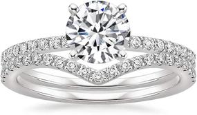 img 4 attached to DUGISOWE Sterling Moissanite Engagement Silver Ring Women's Jewelry
