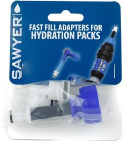 img 1 attached to 💧 Sawyer Products SP115 Fast Fill Adapters - Hydration Packs Blue/White, One Size