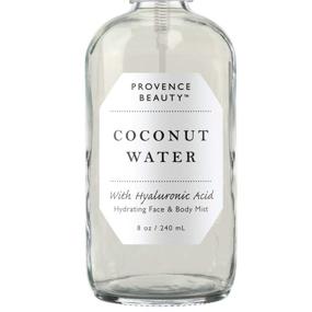 img 4 attached to 🥥 Provence Beauty, Hydrating Coconut Water Face & Body Mist Spray with Moisturizing Hyaluronic Acid - Instant Cooling, Conditioning, and Hydration - 8 FL OZ