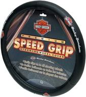 🏍️ black speed grip harley steering wheel cover by plasticolor 006393 logo