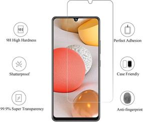 img 3 attached to Защитная пленка для экрана и защитное стекло для камеры Ailun для Galaxy A42 5G - комплект из 3 пленок для экрана толщиной 0,33 мм с технологией антицарапающей исключительной четкости, совместим с разблокировкой по отпечаткам пальцев, удобный для чехлов (включает 2 стекла для камеры)