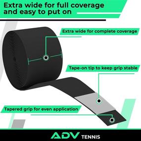 img 1 attached to 🎾 ADV Tennis Dry Overgrip - 12 or 30 Pack - High Velvety Comfort with Exclusive FeltTac Material - Ultra Absorbent Grip Tape - Pro Tested & Designed