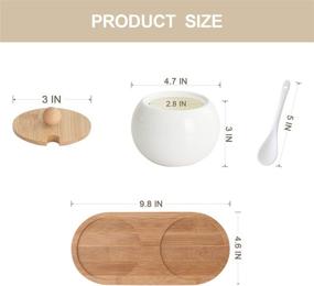 img 3 attached to 🍶 Ultimate TAMAYKIM Porcelain Condiment Seasoning Containers: Stylish and Functional Kitchen Must-Haves