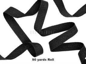 img 2 attached to CRAFTMEMORE Twill Tape 90 Yards: High-Quality Fabric Ribbon Webbing 🧵 in Herringbone Twill for Sewing, Crafting & Clothing Trim (1/2 Inch, Black)