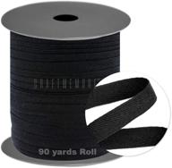 craftmemore twill tape 90 yards: high-quality fabric ribbon webbing 🧵 in herringbone twill for sewing, crafting & clothing trim (1/2 inch, black) logo