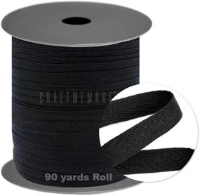 img 3 attached to CRAFTMEMORE Twill Tape 90 Yards: High-Quality Fabric Ribbon Webbing 🧵 in Herringbone Twill for Sewing, Crafting & Clothing Trim (1/2 Inch, Black)