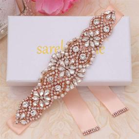 img 3 attached to Sarekabride Crystal Rhinestones Bridesmaids Silver Ivory Women's Accessories